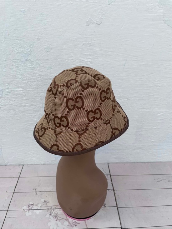 Gucci Accessories - Gucci Beige and Brown GG Monogram Bucket Hat